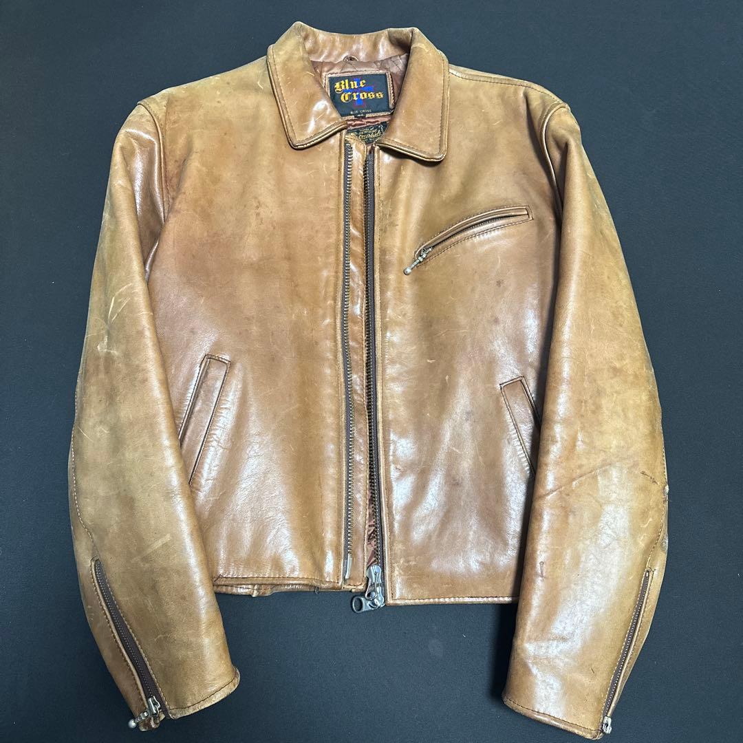 Blue Cross シングルライダースジャケット