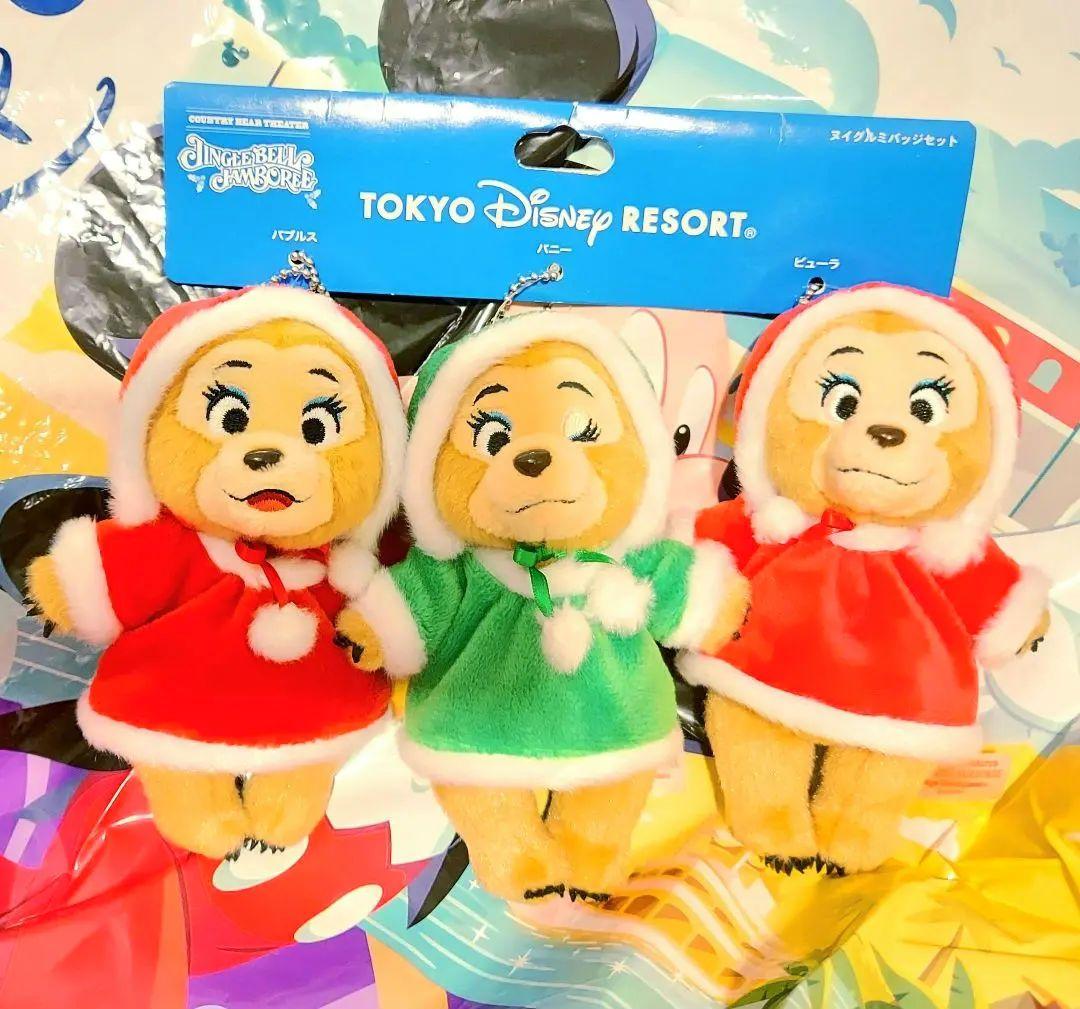 サンボネッツ　ぬいぐるみバッジ３点セット『カントリーベアシアター　ジングルベル』 サンボネッツ ぬいぐるみバッジ3点セット『カントリーベアシアター