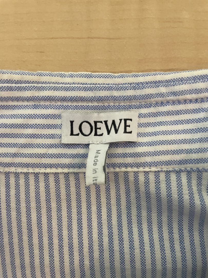 美品】LOEWE ロエベ ストライプシャツ サイズ41 Lサイズ アナグラム
