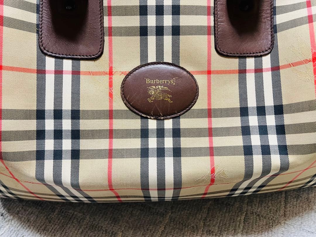 Burberry's 大容量ボストンバッグ ノバチェック柄 - メルカリ