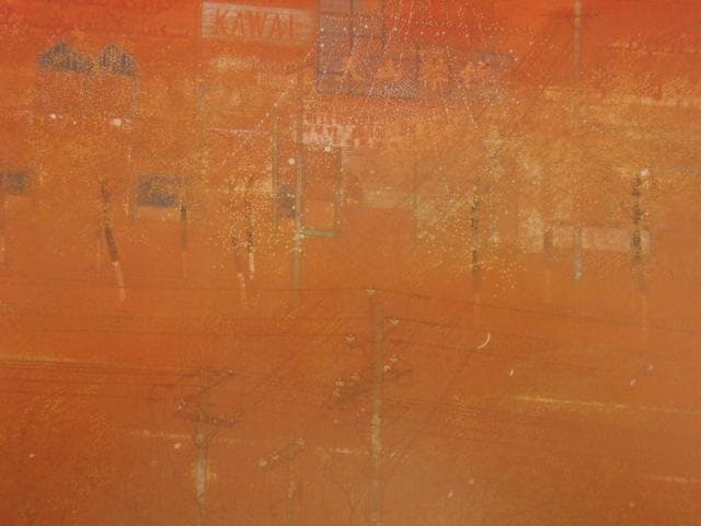 田渕俊夫、【旅の窓から夕彩】、希少な額装用画集より、新品額装付