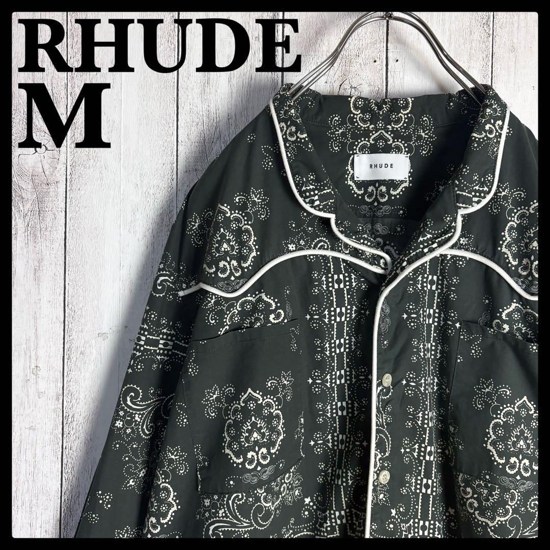 【T-pablow着用】RHUDE☆バンダナ柄パジャマシャツ ペイズリー柄 M