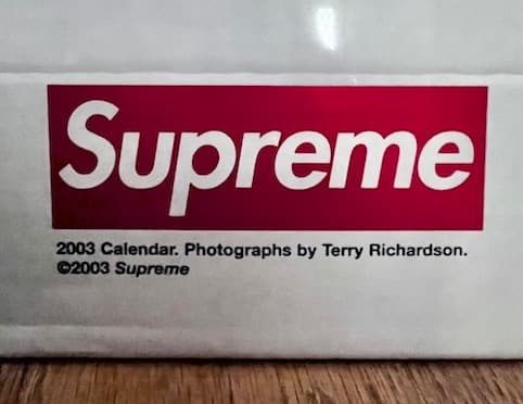 その他 Supreme Calendder Terry Richardson 2003