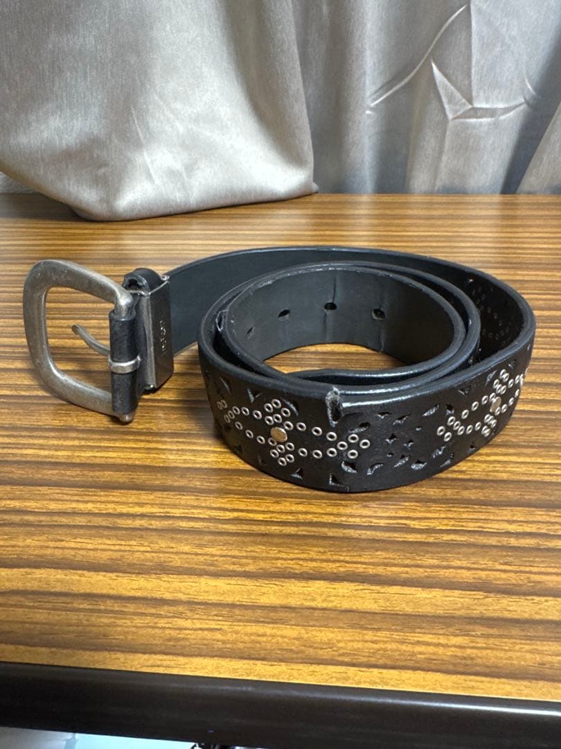 Levi's リーバイス スタッズ レザーベルト ブラック LS&CO バイカー