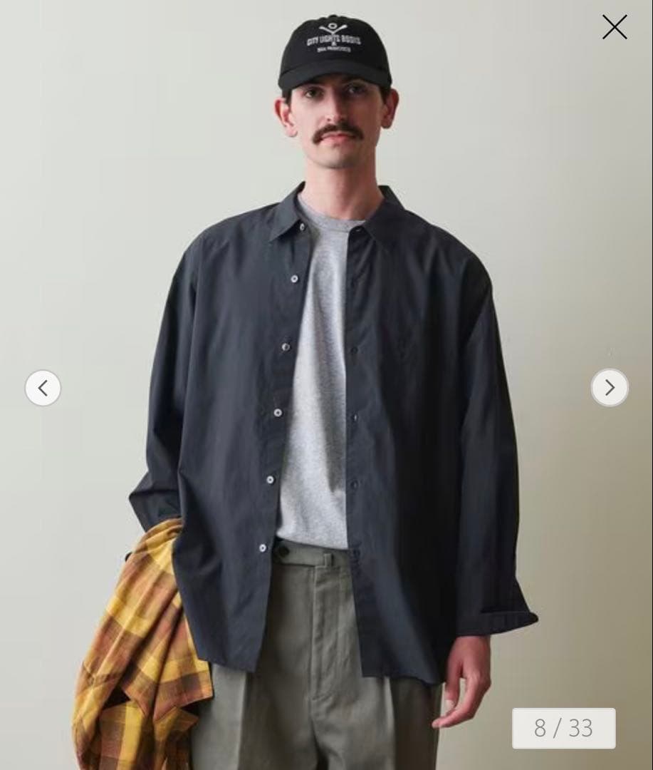 ご*ろ様 steven alan コンパクトヤーン ストライプ シャツ s