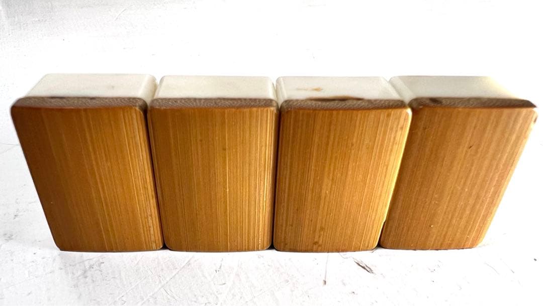 ミズノ丸一 麻雀牌 手彫 アール牌 背竹 昭和当時年代物 点数記録表新品