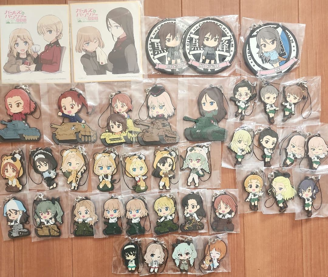 ガールズ&パンツァー 色紙 劇場版 映画 ラバーストラップ 一番くじ