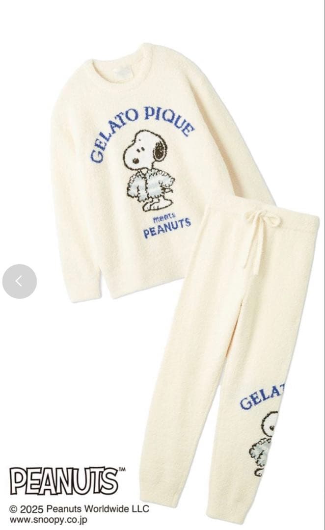 【PEANUTS】オリジナルアート ジャガードプルオーバー＆ロングパンツセット ジェラートピケ gelato pique 【PEANUTS】【ONLINE限定】オリジナル