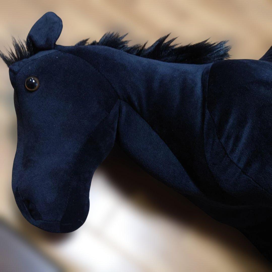 くたっとGIGAサラブレッド 黒い馬 ぬいぐるみ 非売品 馬 ウマ - メルカリ