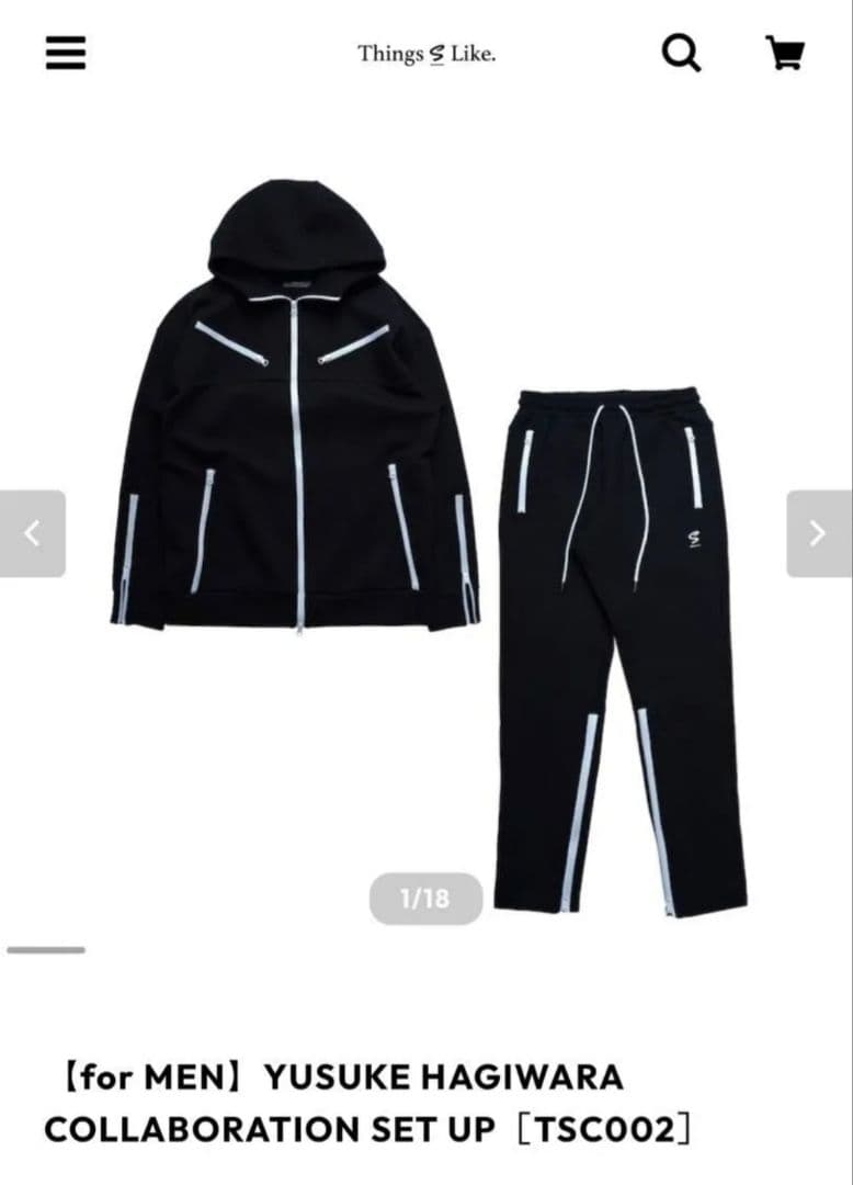 Things S Like 萩原裕介 上下セットアップ ブラック