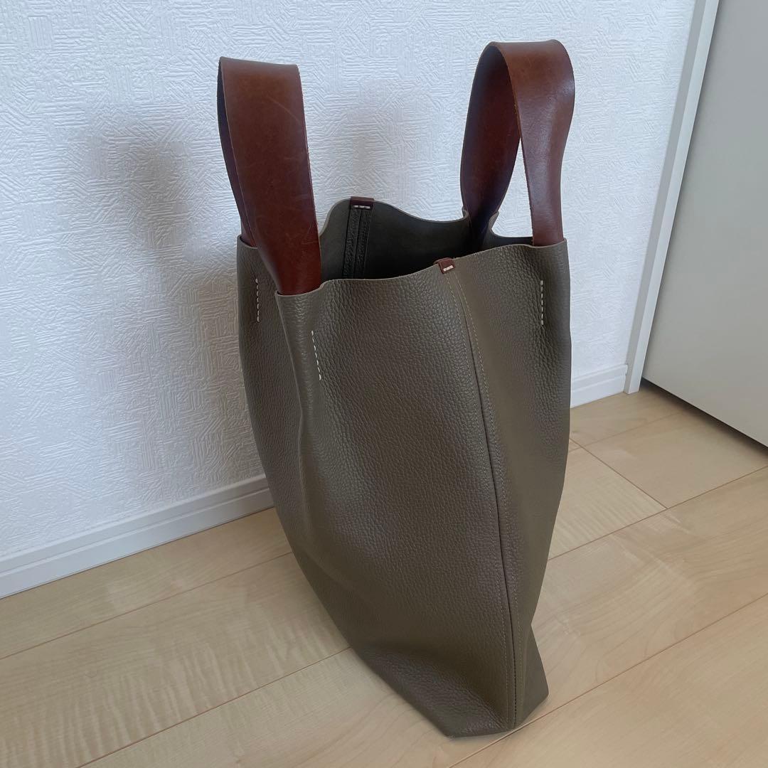 エンダースキーマ piano bag オリーブグリーン レザートートバッグ