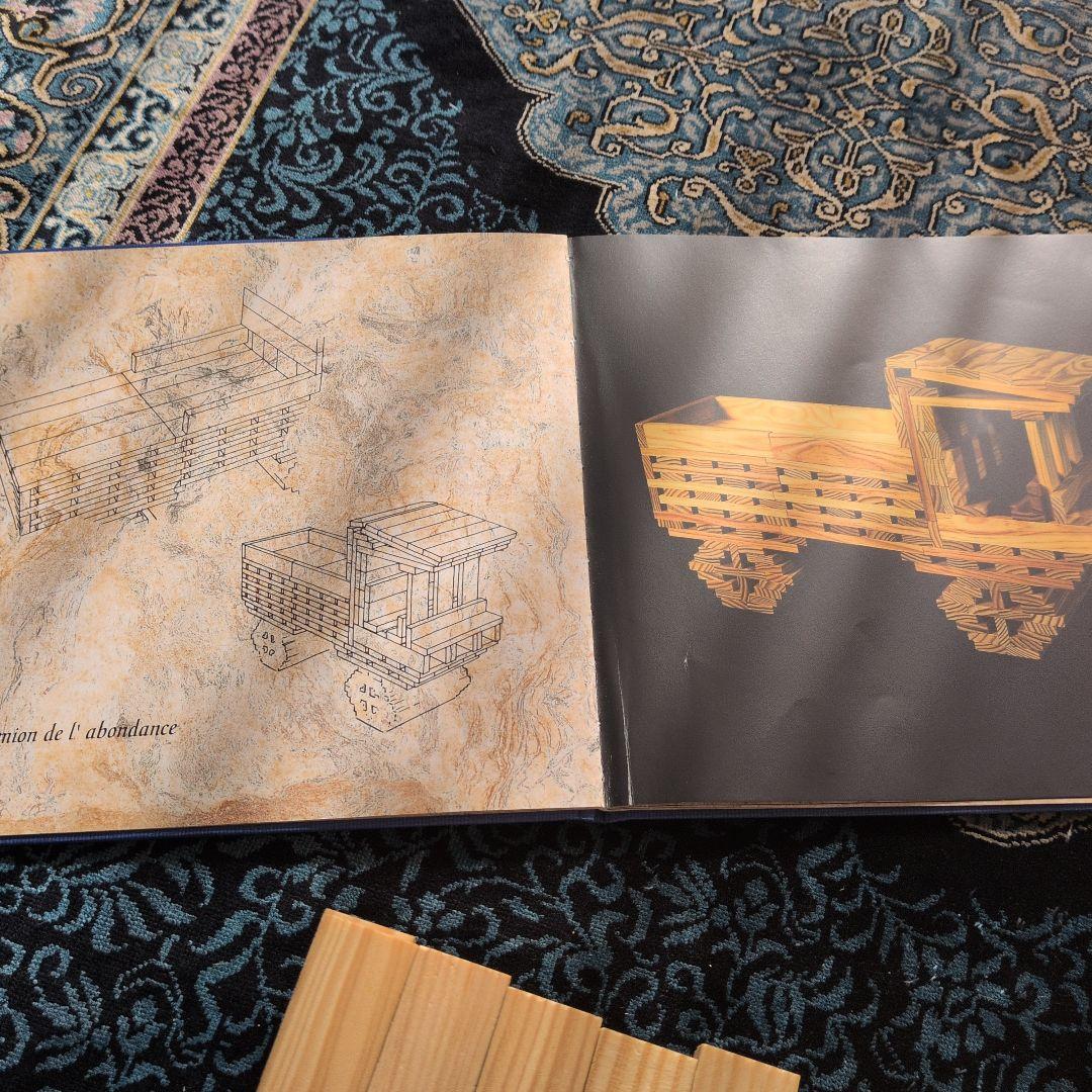 KAPLA 280ピース 木製ブロック カプラ 積み木 青 ブルー中級 知育玩具