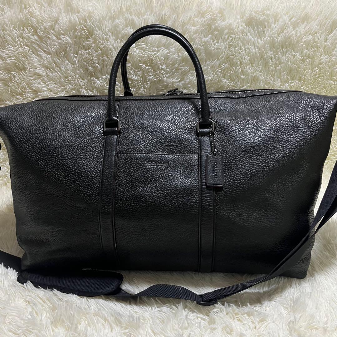 美品 コーチ F78129 レザー ボストンバッグ 2way シボ革 W50の通販はau