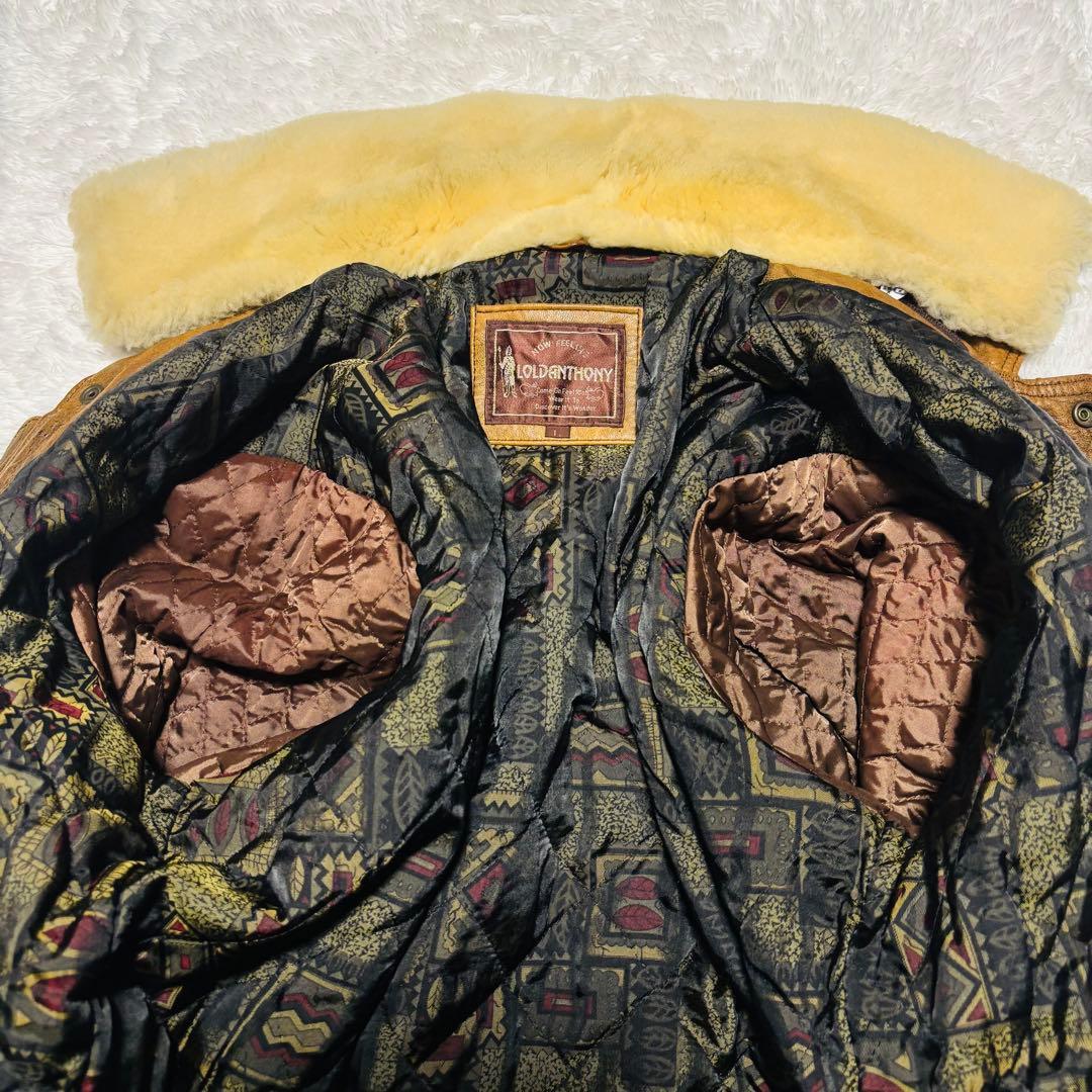 90s G-1 フライト ロードアンソニー レザー ジャケット 襟ボア 短丈 L