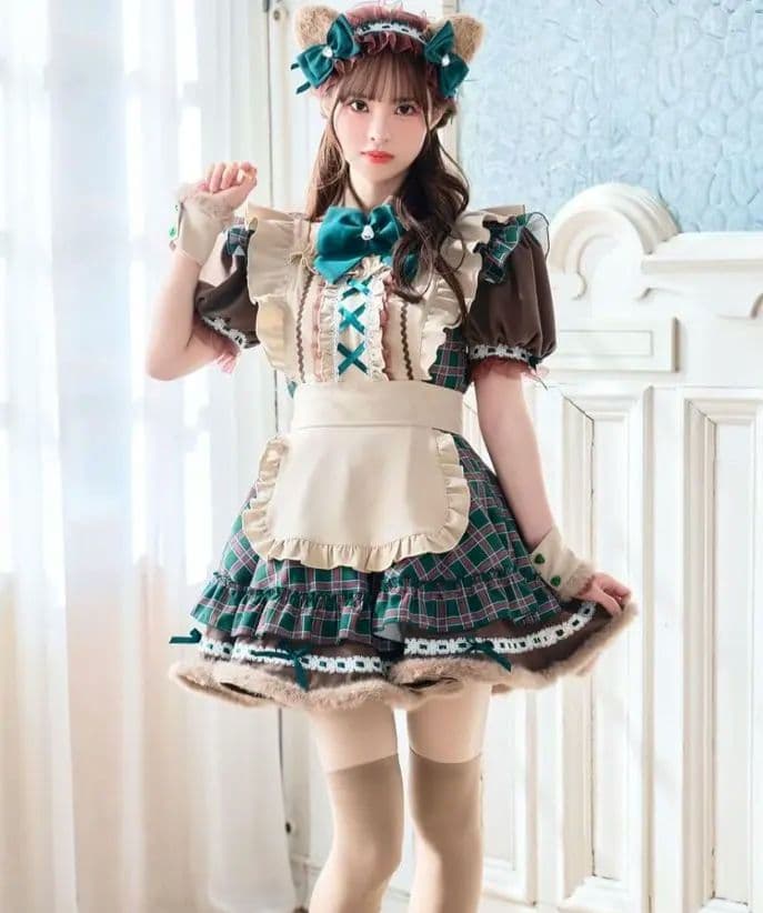 ロココチェックアニマルメイド コスプレ Malymoon マリームーン