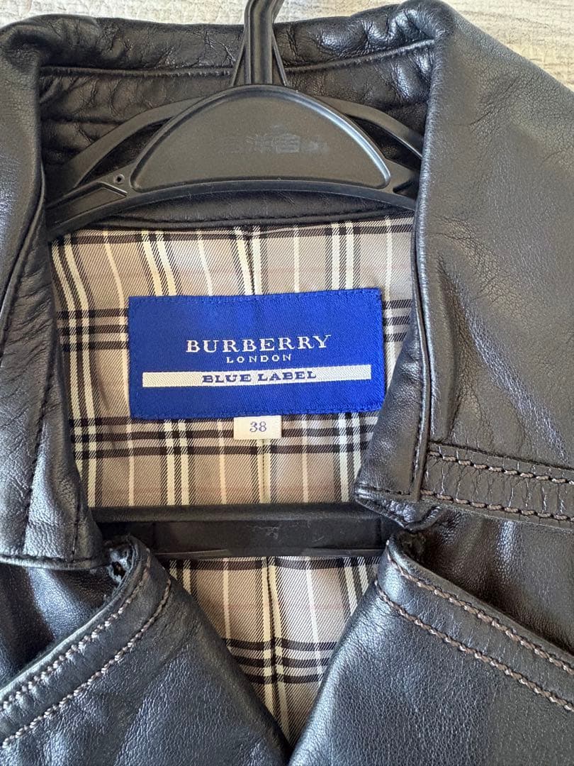 BURBERRY BLUELAEEL ブラック ライダースジャケット 38 - メルカリ