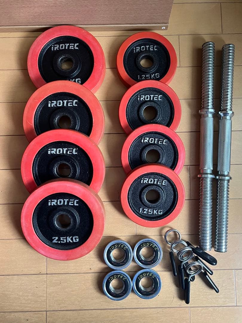 iROTEC ダンベルプレート60kgセット5kg 2.5kg 1.25kg - メルカリ