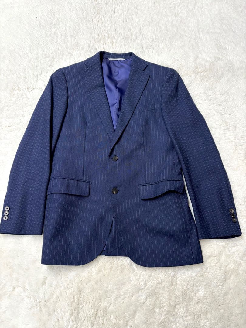 スーツカンパニー × REDA スーツ セットアップ ネイビー ストライプ