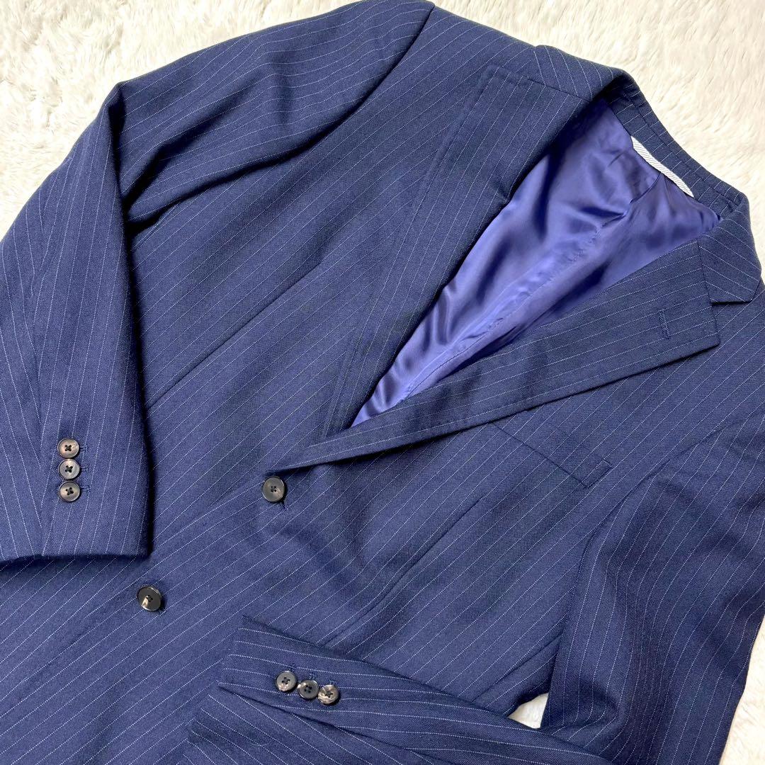 スーツカンパニー × REDA スーツ セットアップ ネイビー ストライプ