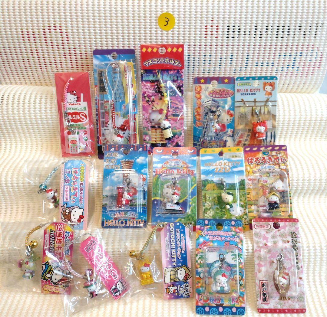 ③ご当地キティストラップ他 未開封】ご当地キティ ストラップ 5点セット ねぶた踊り 鳥居 人力車