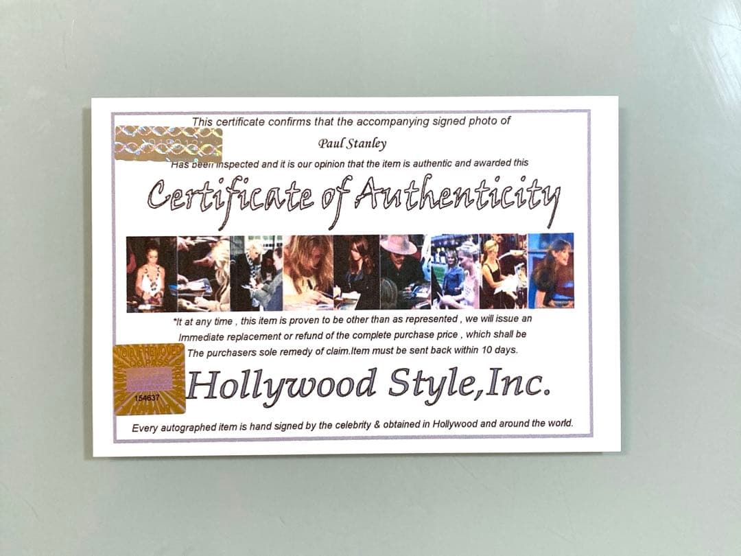 ポール・スタンレー直筆サイン入り2Lサイズ写真…キッス… - メルカリ