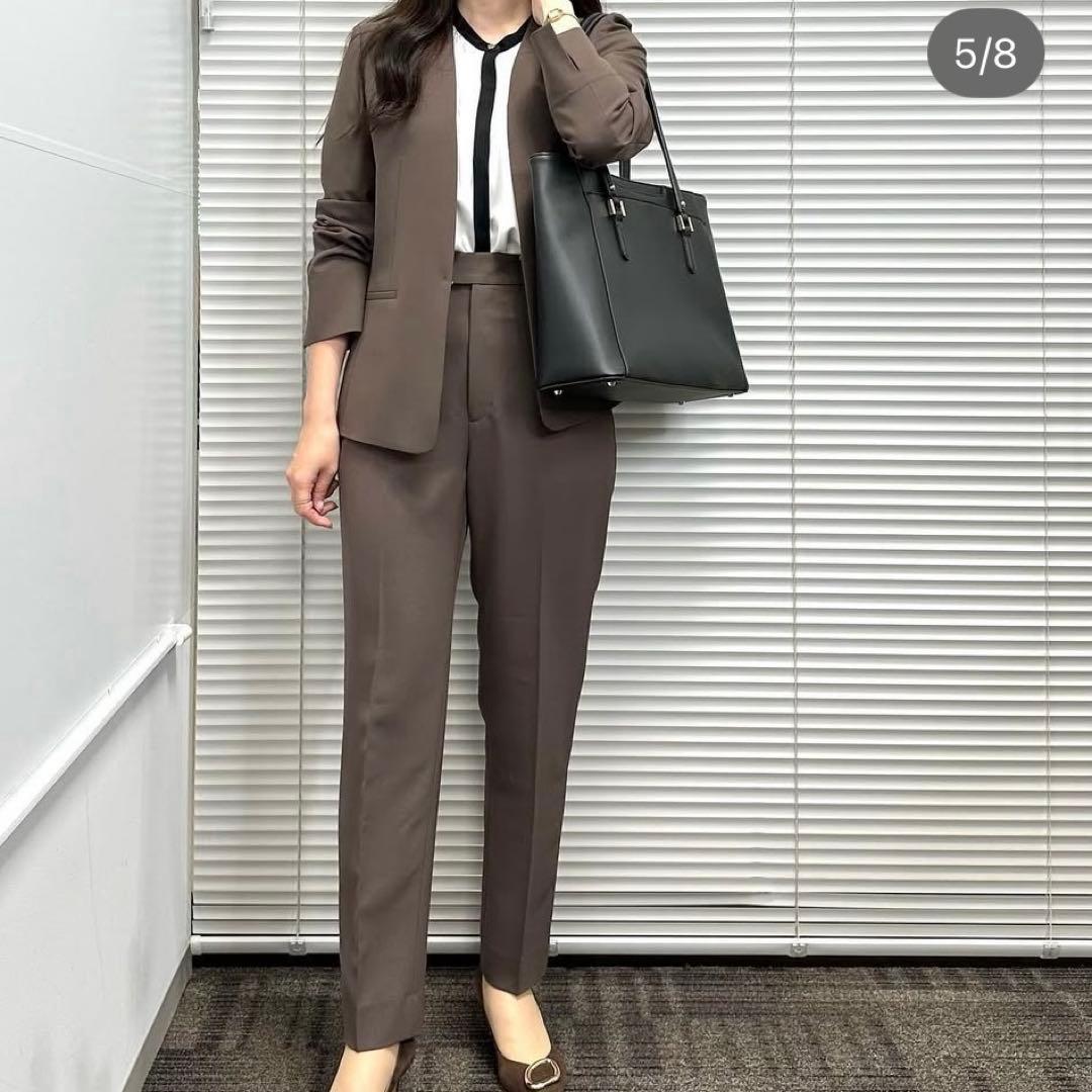 AOKI アオキ　レディース　スーツ　ノーカラー　クロップド　セットアップ