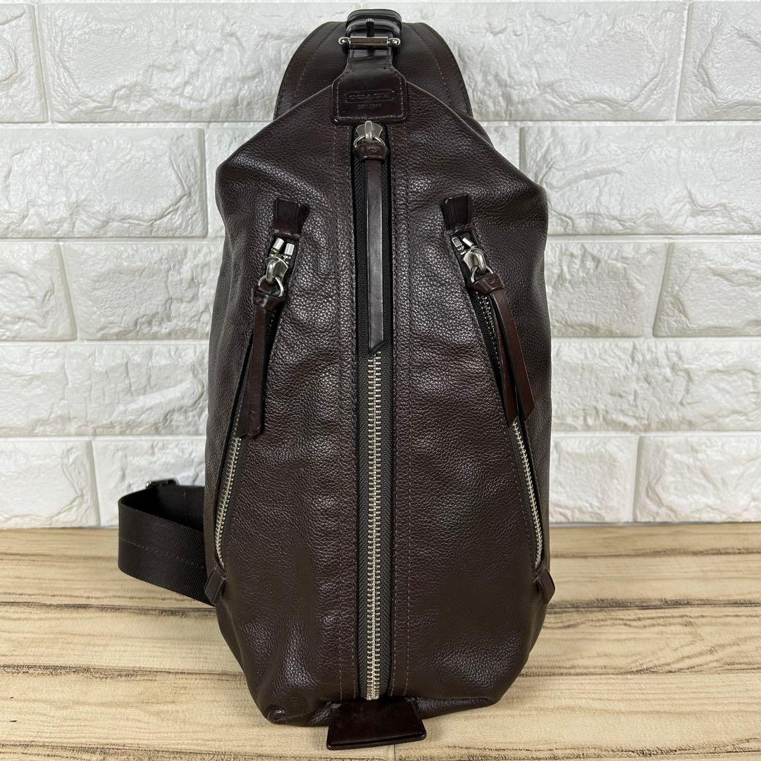 【美品】COACH コーチ トンプソン ボディバッグ ショルダーバッグ　メンズ