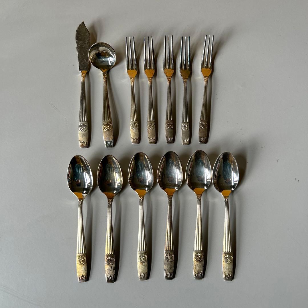 LUCKY WOOD NICKEL SILVER スプーン セット - メルカリ