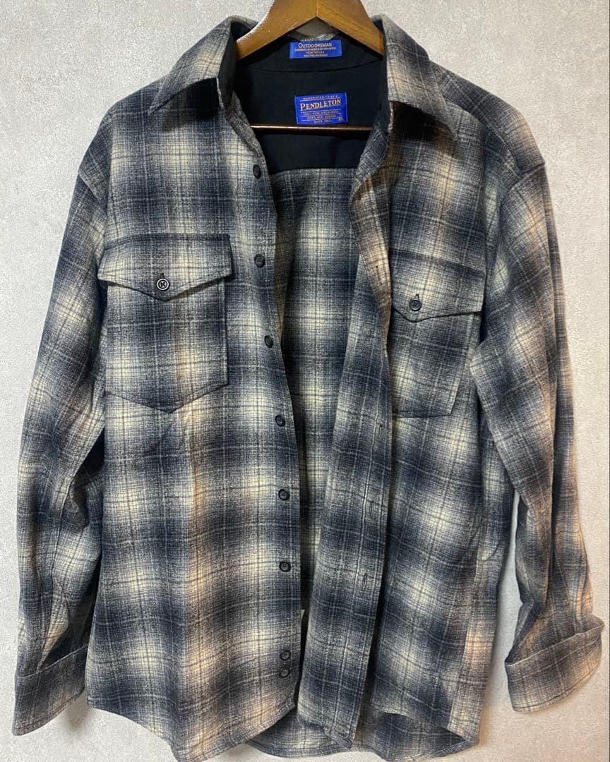Pendleton 90's ウールシャドーチェックシャツ