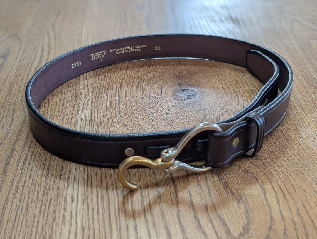 TORY LEATHER　レザー ベルト 36 楽天市場】TORY LEATHER ブライドルレザー ストラップベルト 1-1/4