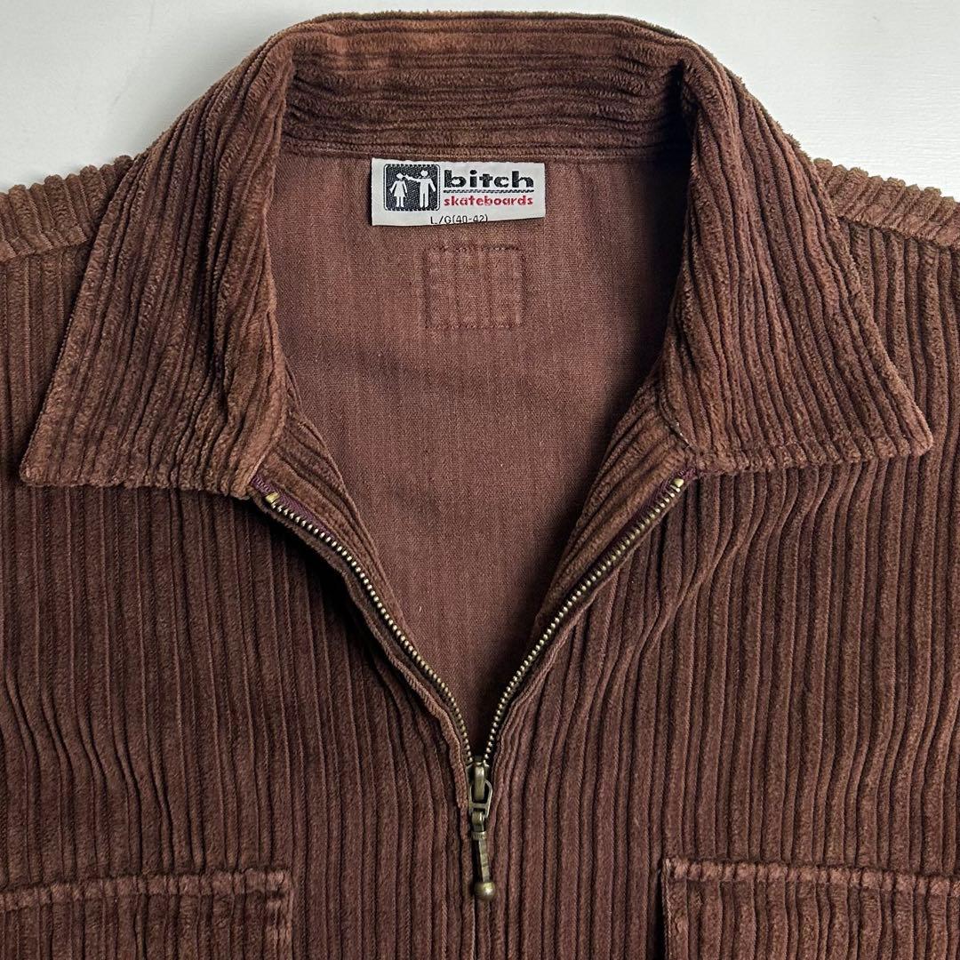 90s【希少】bitch skateboards/コーデュロイジップジャケット - メルカリ