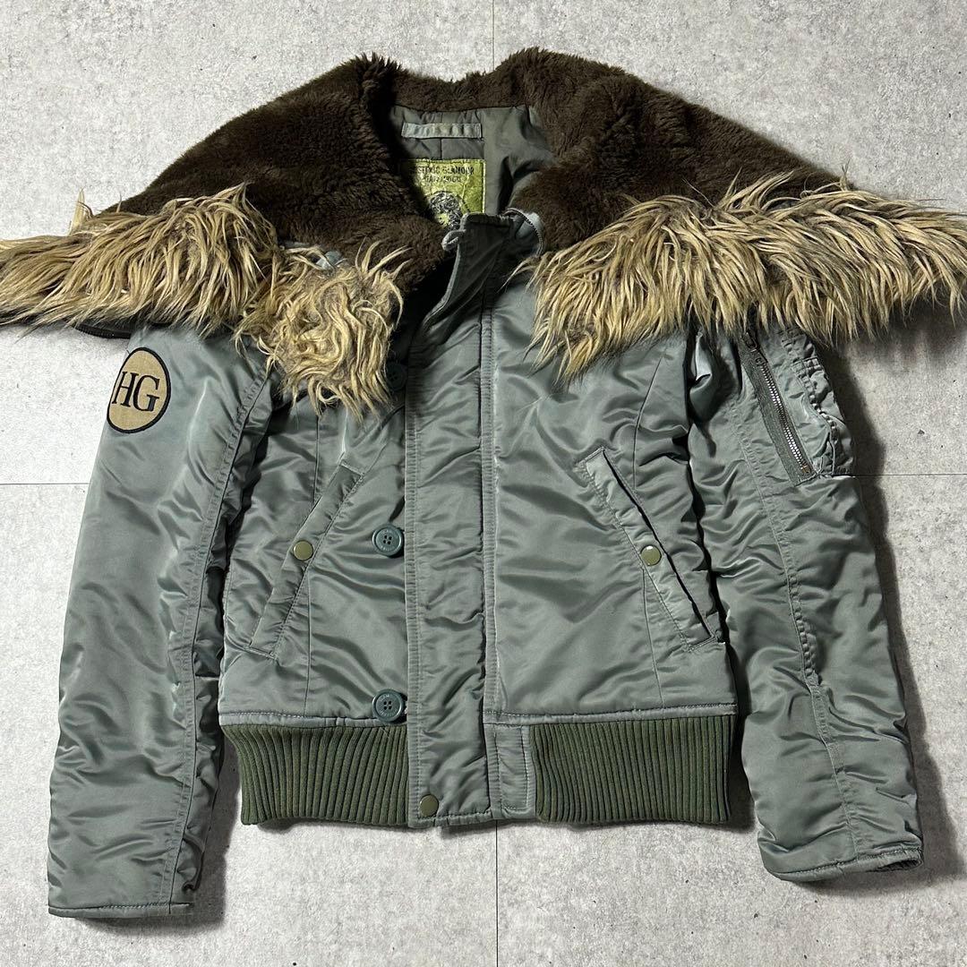 HYSTERIC GLAMOUR N2B グレー ワッペン ミリタリージャケット