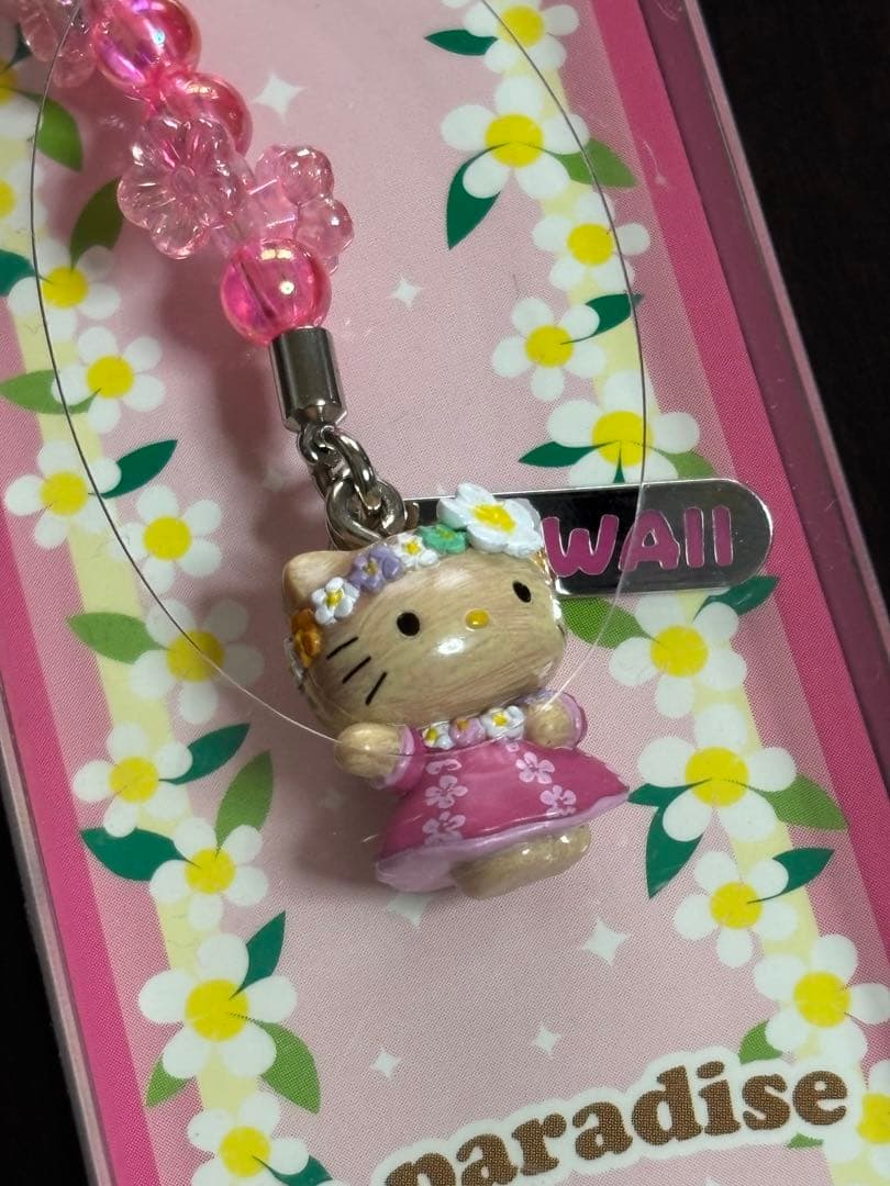 激レアハワイ限定 ウクレレ 日焼けキティ ストラップ ハローキティ 激