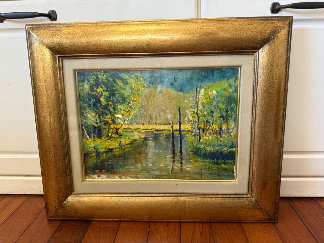 78.「新緑の田代池」髙橋一善 油絵