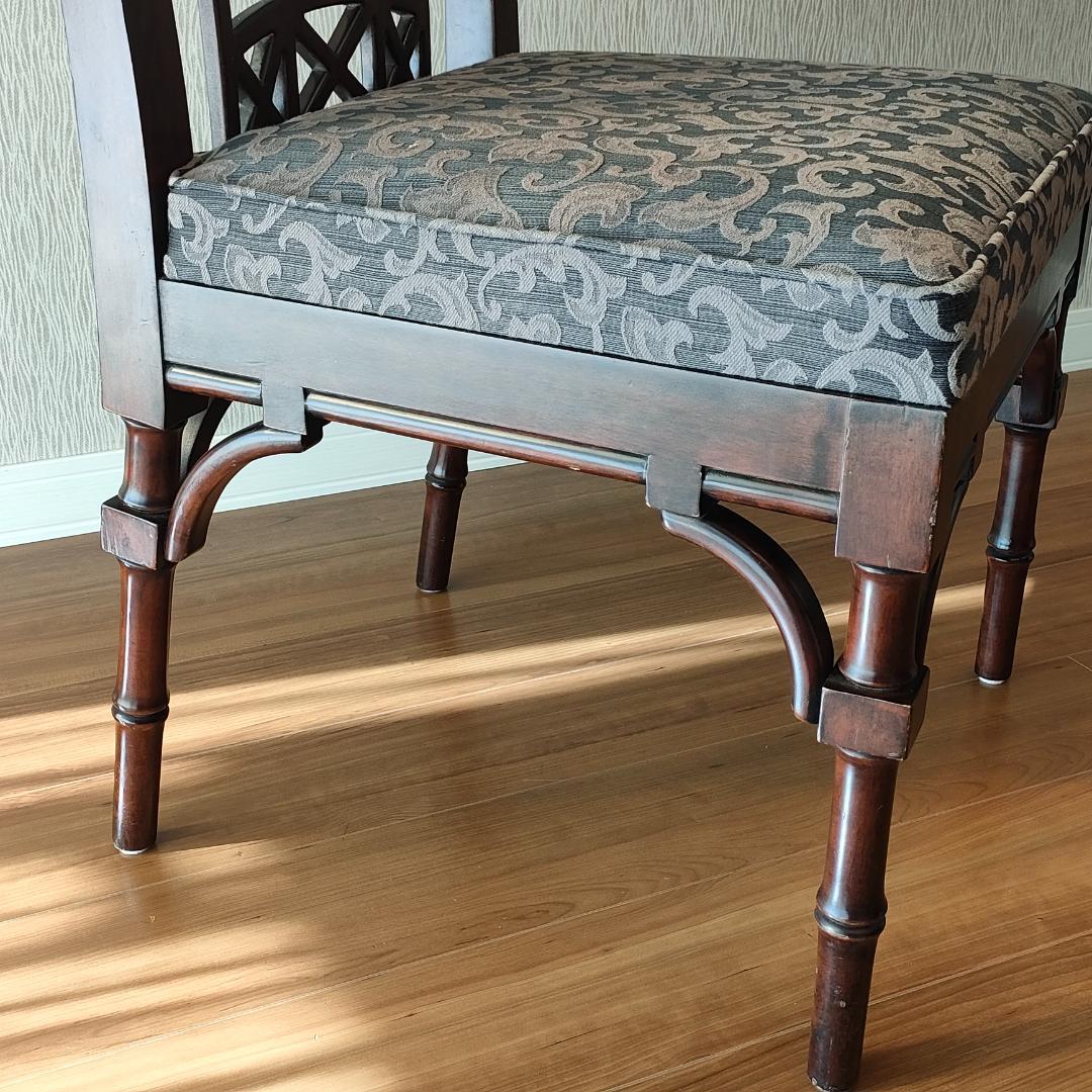 シノワズリ ヴィンテージチェア 透かし彫り リビングチェア②