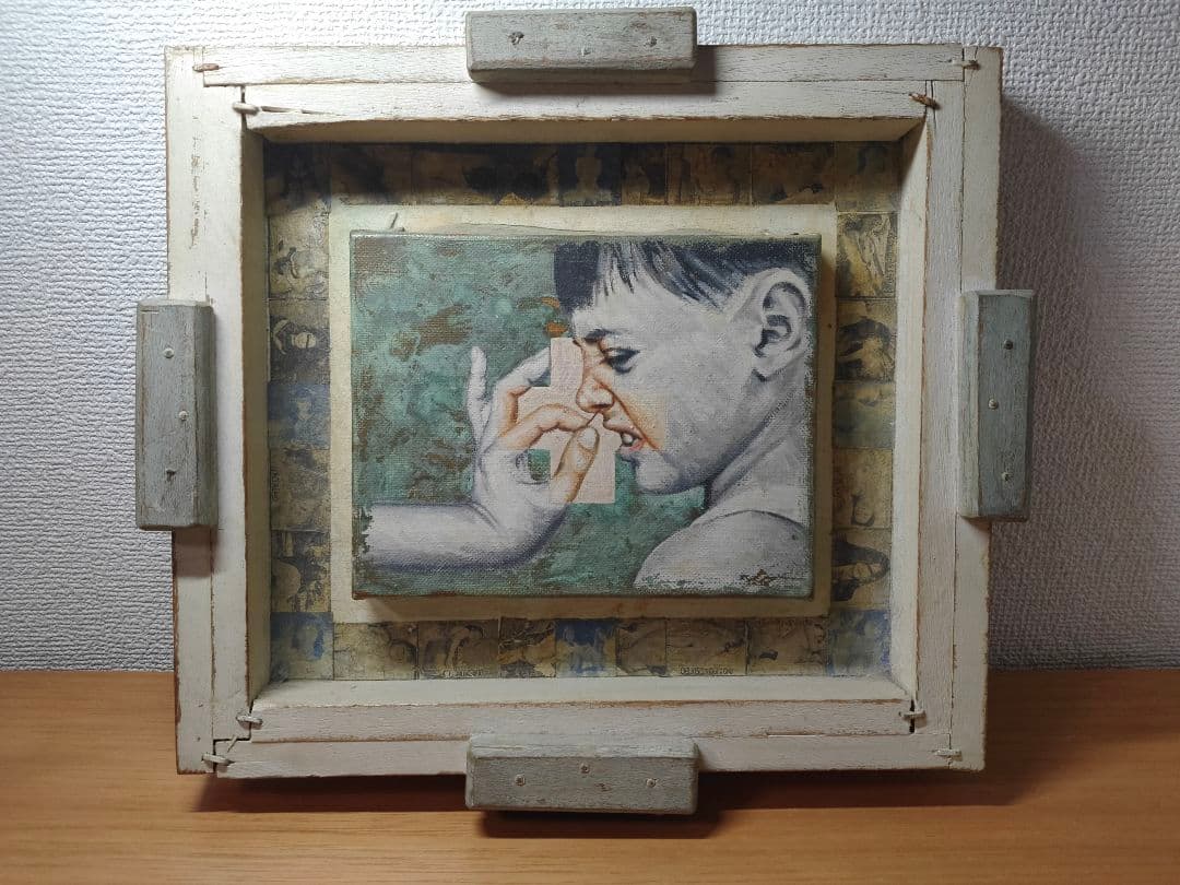 油彩　人物　痛そうな絵