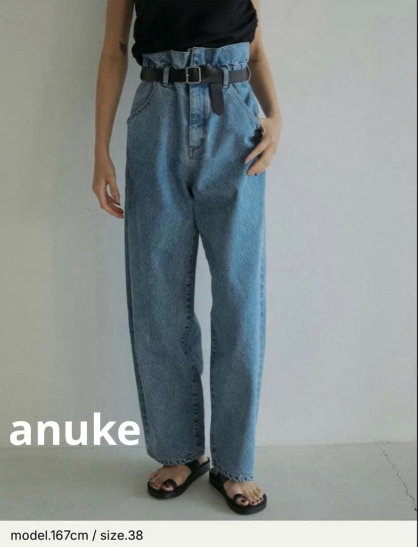 パンツ anuke Waist Tuck Denim