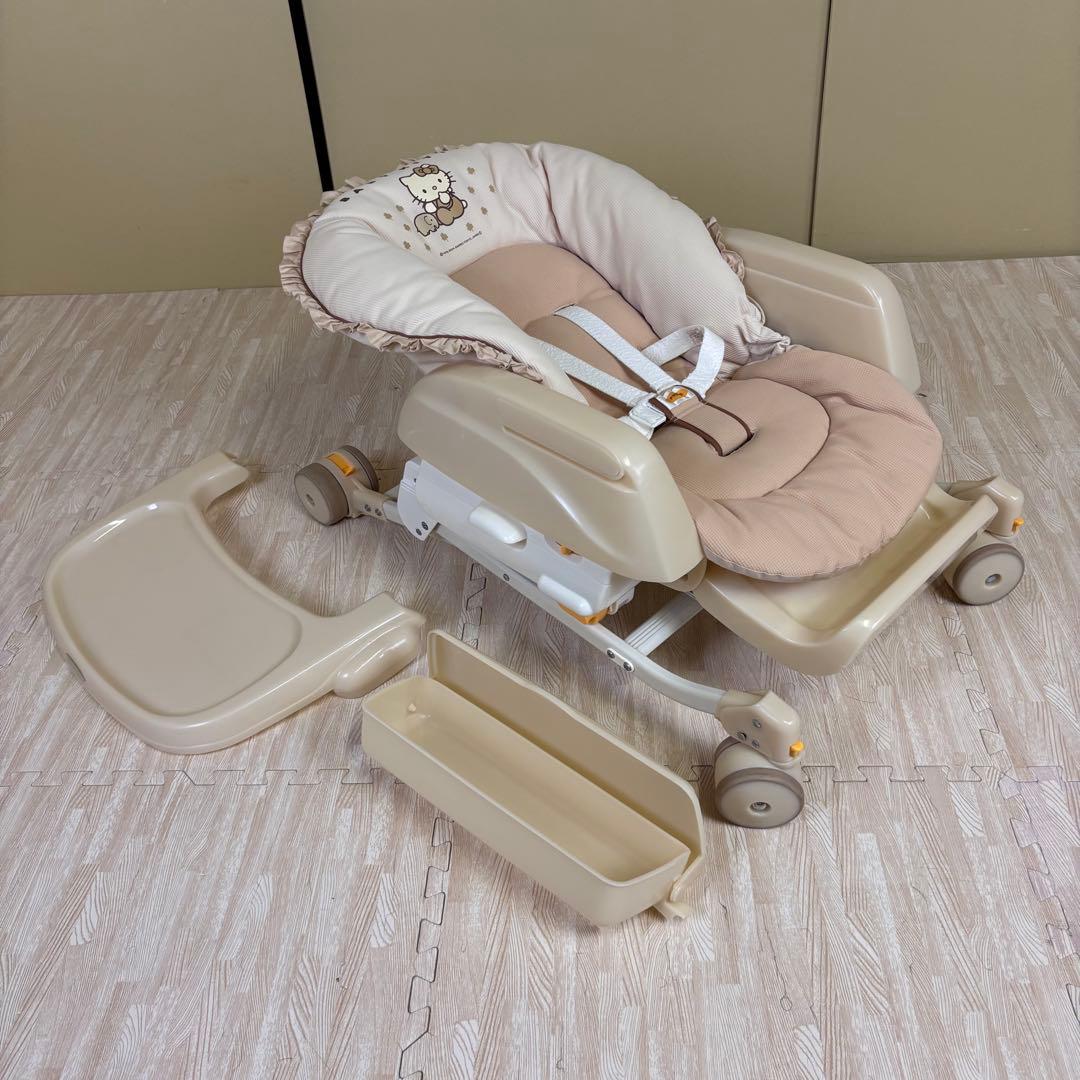 ☆ハローキティ☆ 希少・美品 コンビ ハイローベッド＆チェア 極上