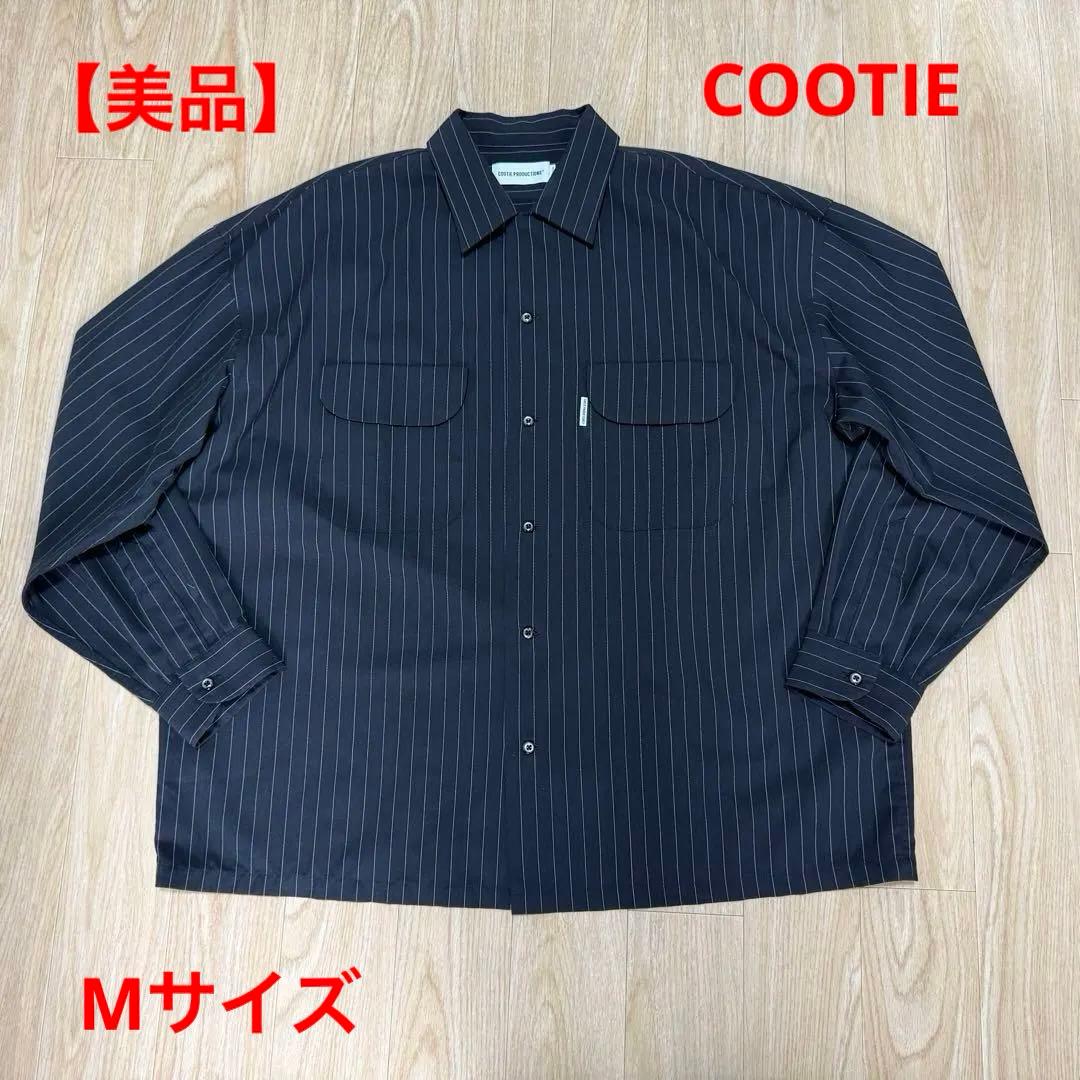 【美品】COOTIE オープンカラーシャツ ストライプ サイズM