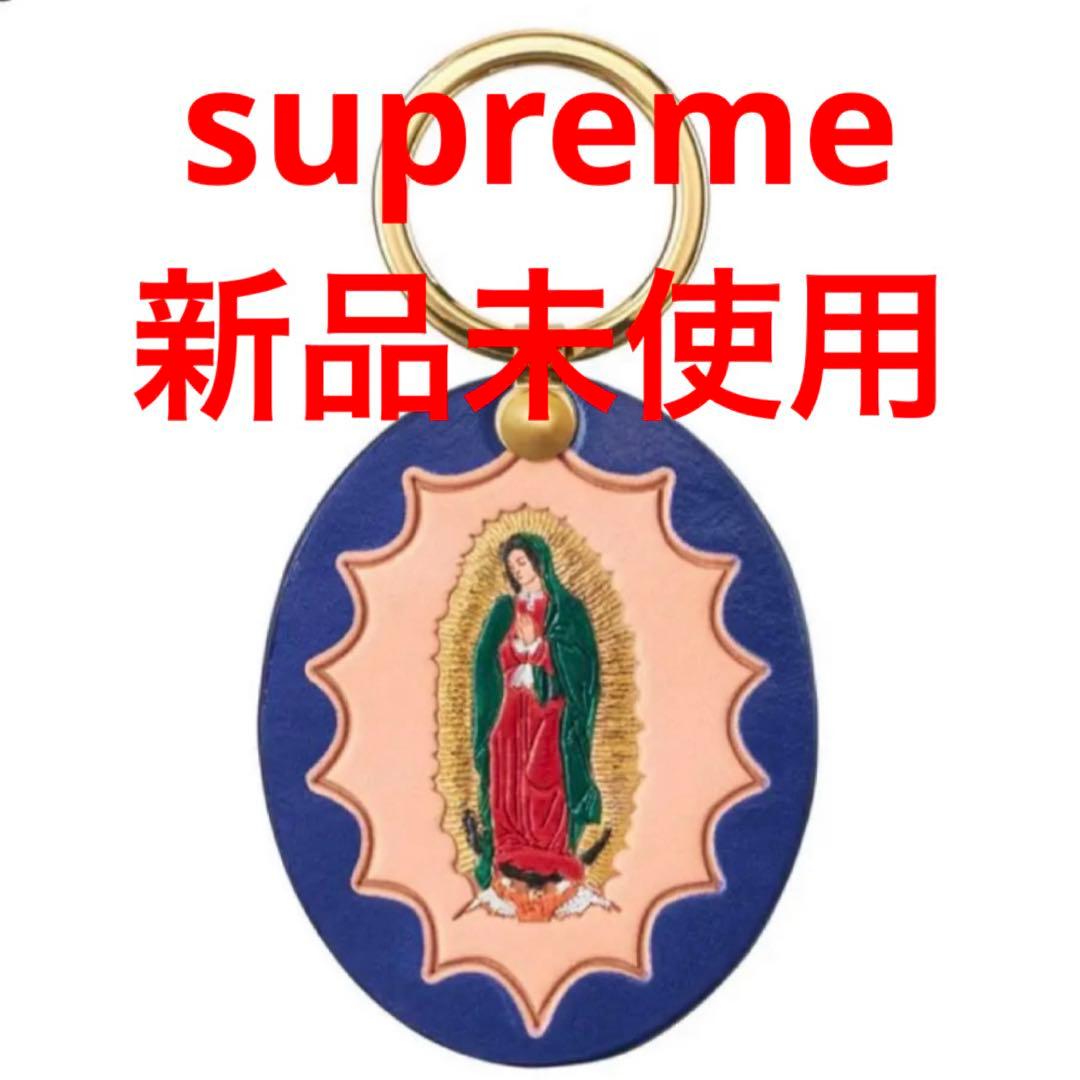 小物 Supreme Guadalupe Leather Keychain Blue