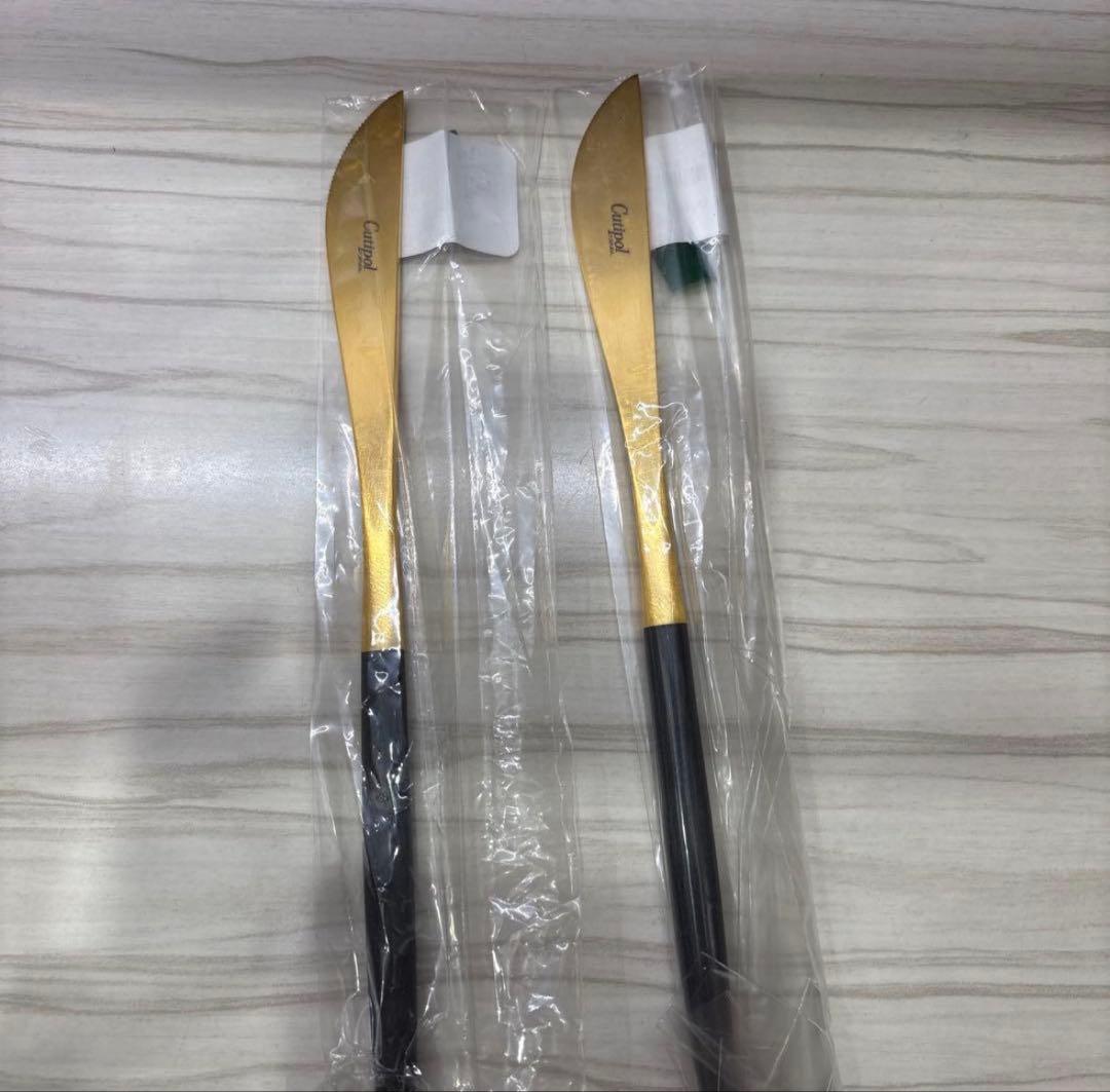 クチポール Cutipol GOA ディナーナイフ 4点　ゴールド　ブラック 楽天市場】【送料無料】クチポール Cutipol GOA ディナー3本セット