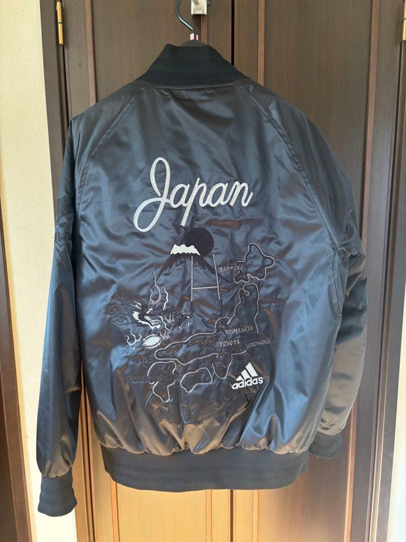 adidas★ALL BLACKS 中綿　スカジャン Japan刺繍 日本限定