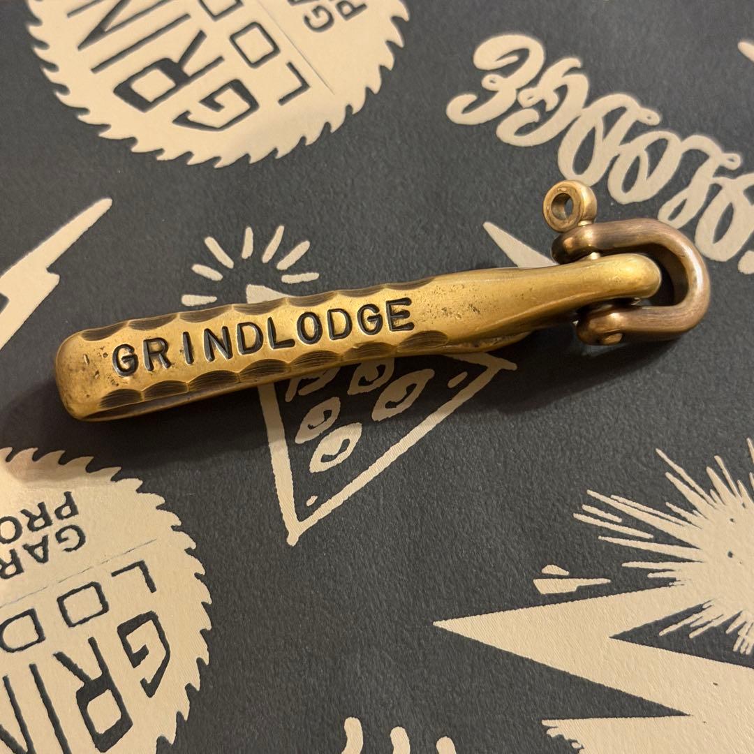 希少 GRINDLODGE グラインドロッヂ 真鍮 キーフック キーホルダー