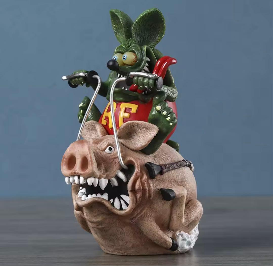 Roth Rat Fink ラットフィンク フィギュアバイク 豚 アメトイ - メルカリ