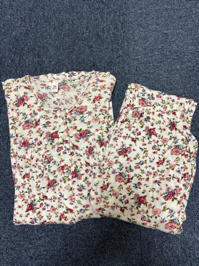 Tunic 花柄 コットン パジャマ2枚