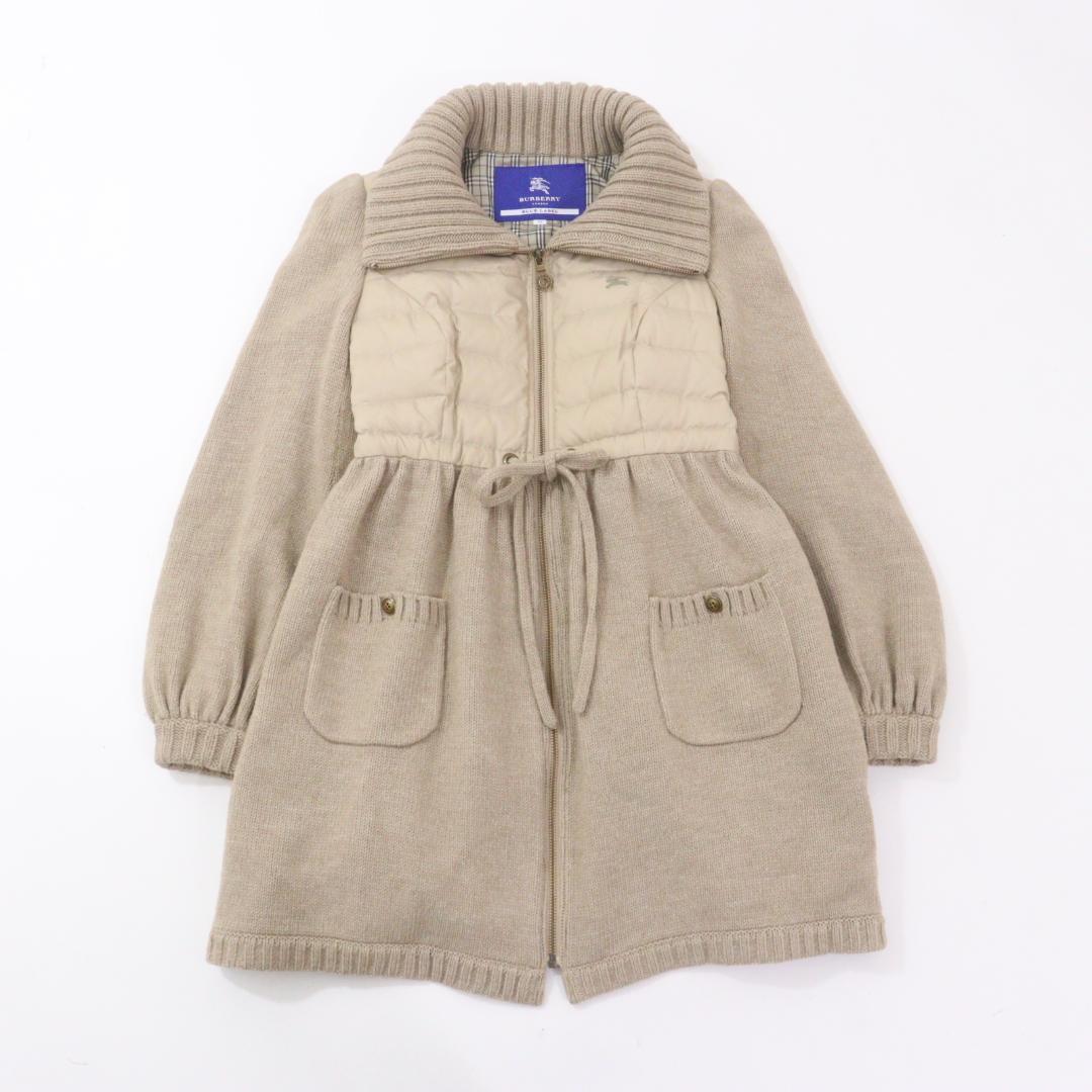 【はる】BURBERRY バーバリーブルーレーベル ダウンニットコート