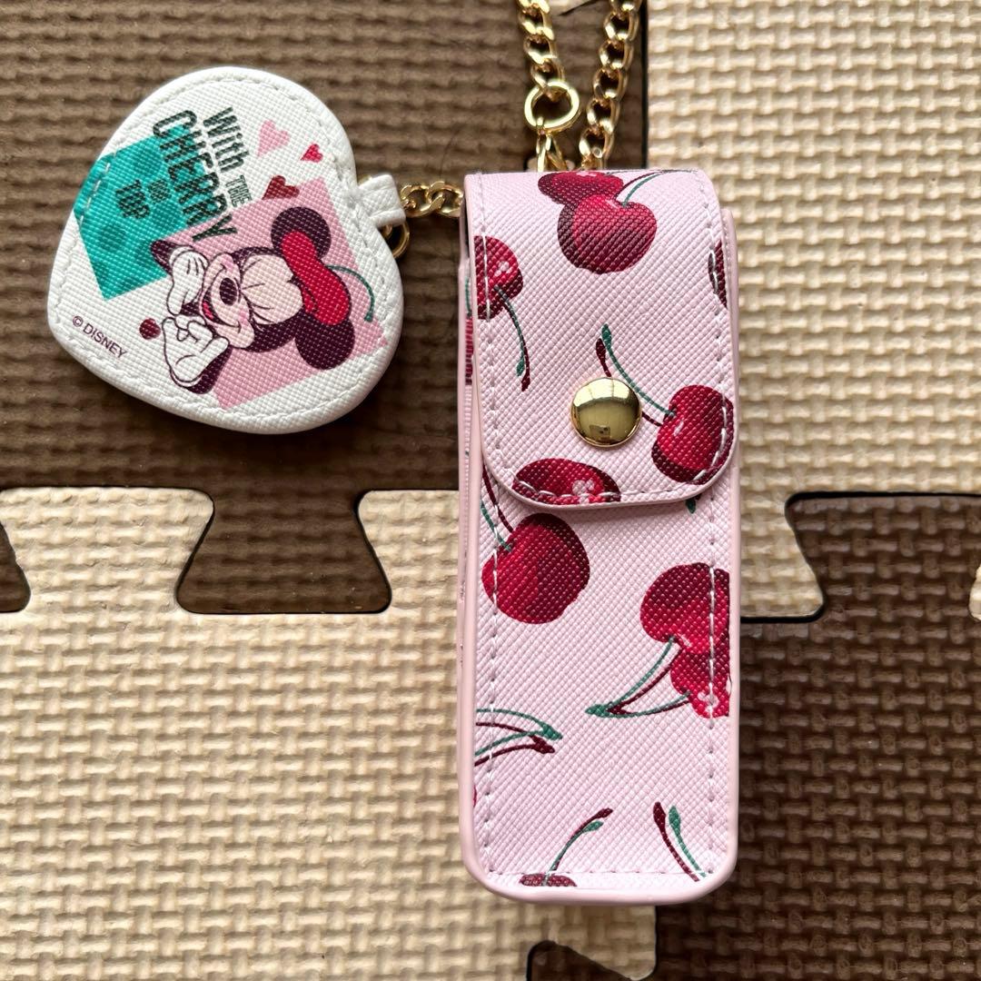 ディズニー ミニー さくらんぼリップケースミラー付き チェリー - メルカリ