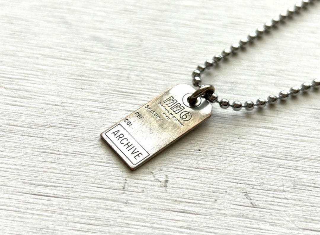 初期【Maison Martin Margiela】MM⑥IDプレートネックレス