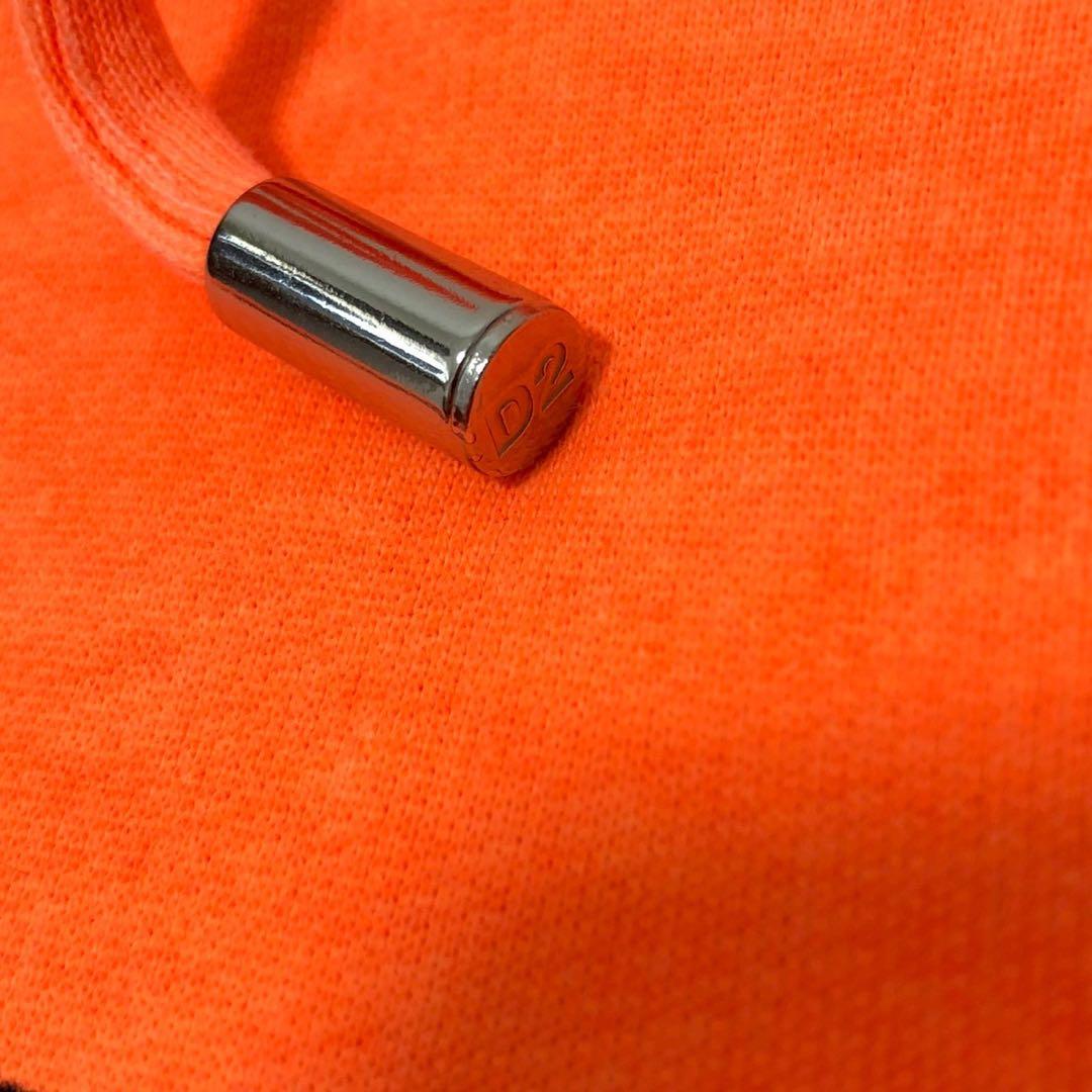 1点物◎良品◎DSQUARED2 フーディック パーカー オレンジ 蛍光色