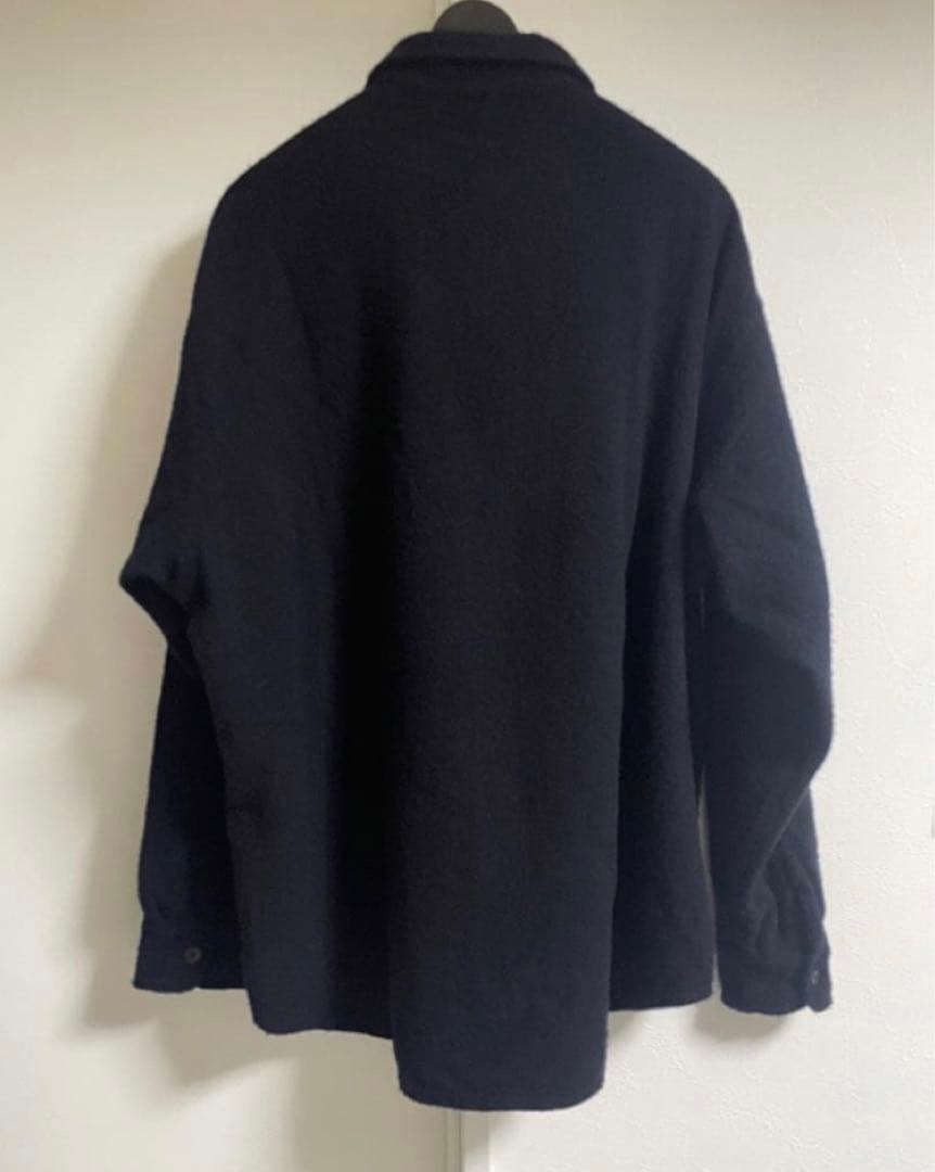 COMOLI 23AW 縮絨ウール ハーフジップシャツ サイズ3 コモリ